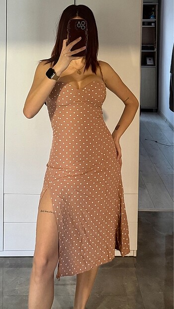 Mai Collection Puantiyeli Elbise