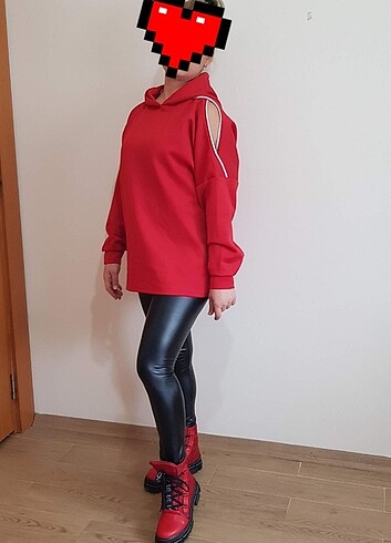 s Beden kırmızı Renk Scuba Tunik