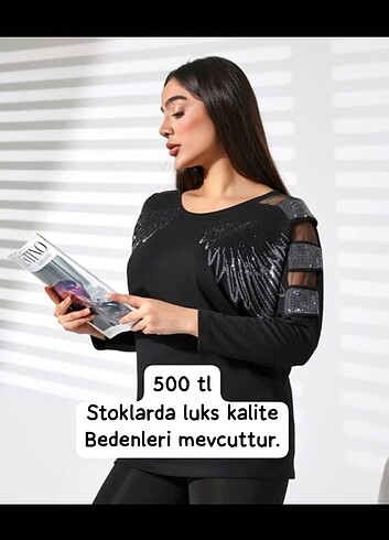 l Beden Bayan taşlı bluz