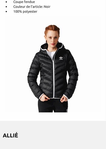 Adidas Siyah Kapusonlu Sisme Ceket