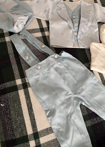 Mavi Pamuklu Erkek Bebek mevlütlük - Görsel 3