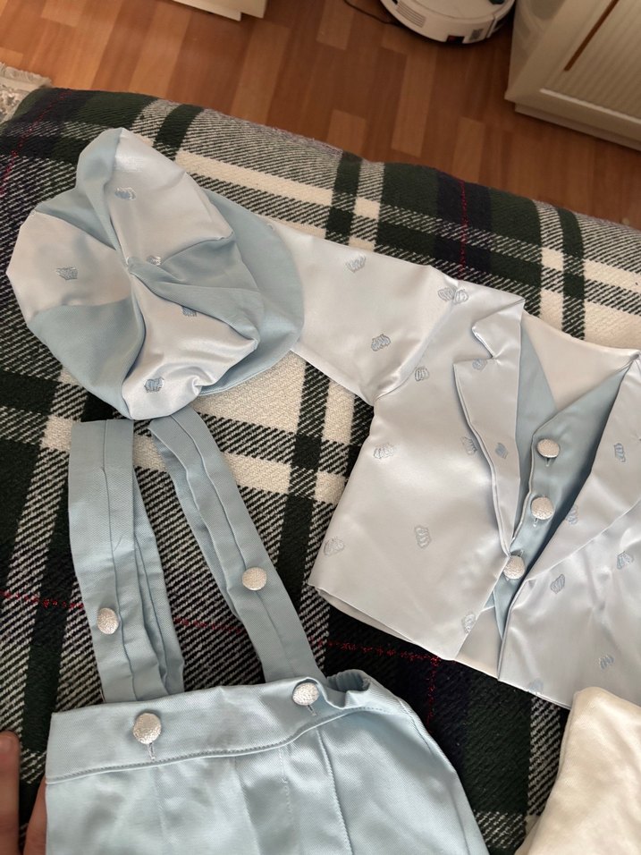 Mavi Pamuklu Erkek Bebek mevlütlük - Görsel 5