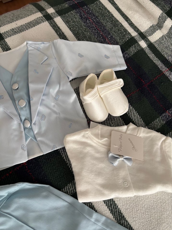 Mavi Pamuklu Erkek Bebek mevlütlük - Görsel 4