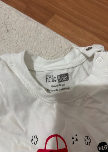 Bebek Erkek Renkli Baskılı Tişört ve Mavi Şort - Görsel 2