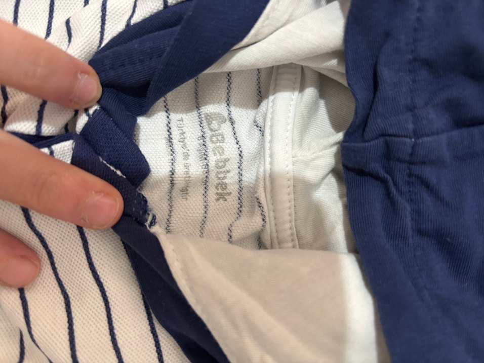 Çizgili Kapüşonlu Bebek Tulum - Görsel 2