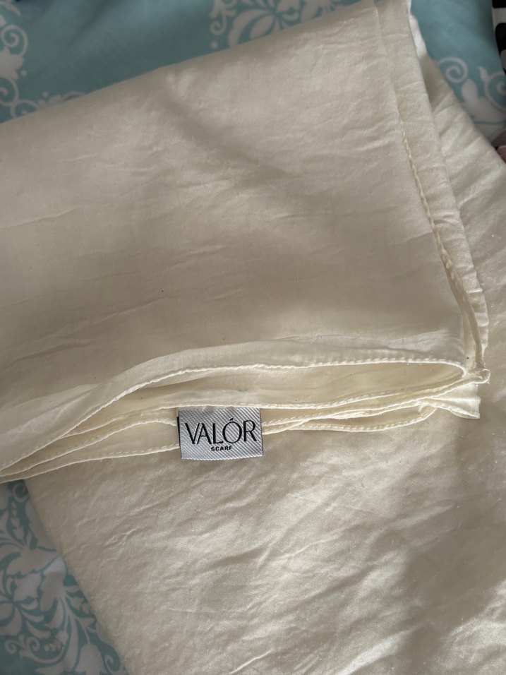 Kadın Beyaz pamuk kraş  Şal - Görsel 2