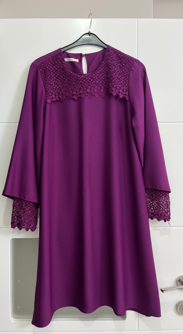Mor Dantelli Kadın Tunik - Görsel 2