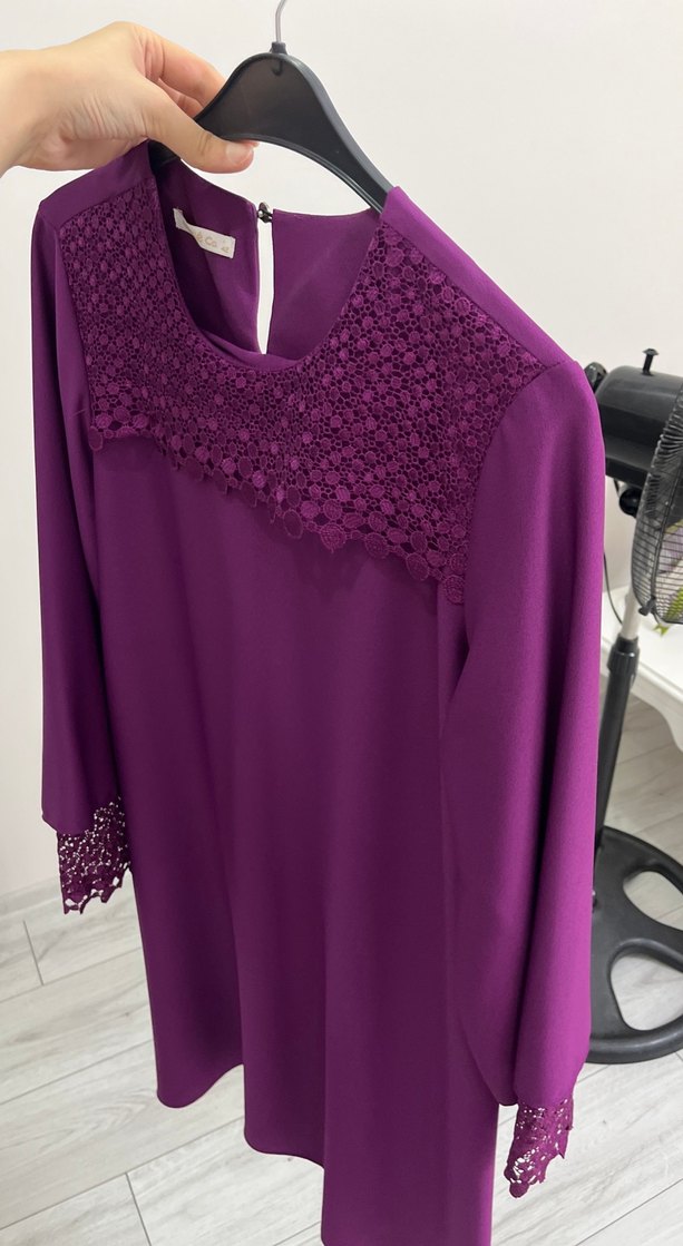 Mor Dantelli Kadın Tunik - Görsel 5