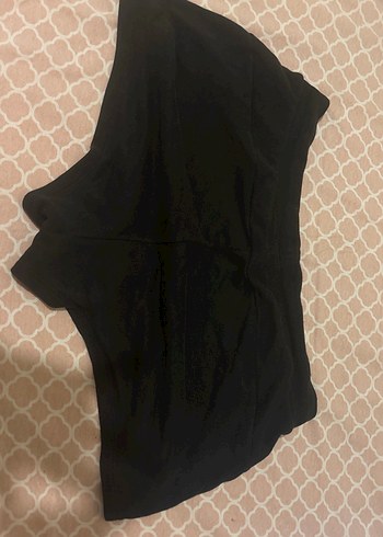 Siyah Puma Düz Kesim Hamile Şortu - Görsel 2