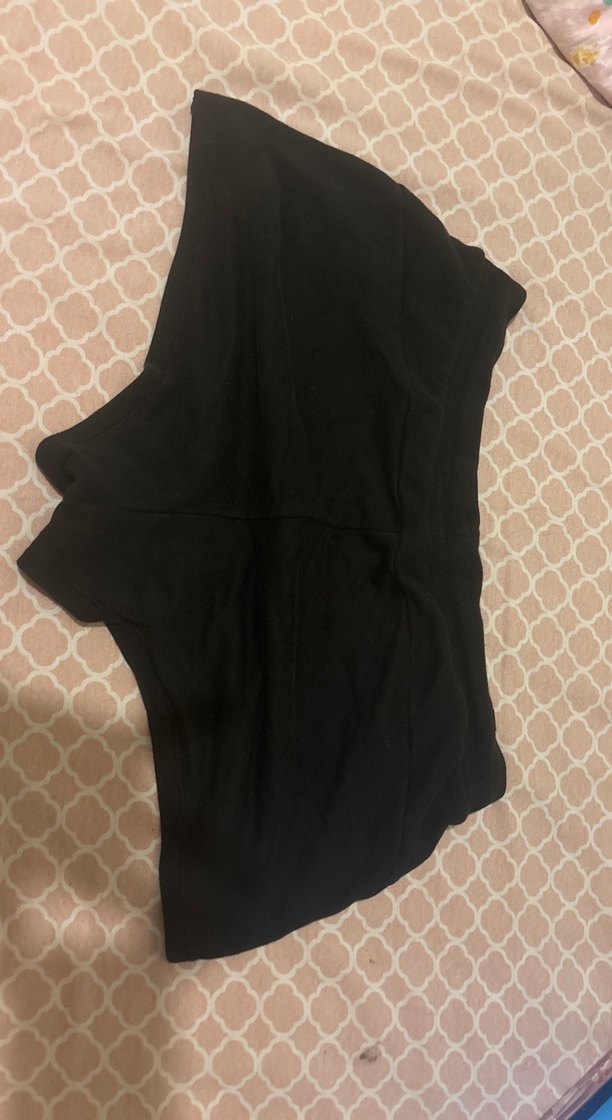 Siyah Puma Düz Kesim Hamile Şortu - Görsel 2