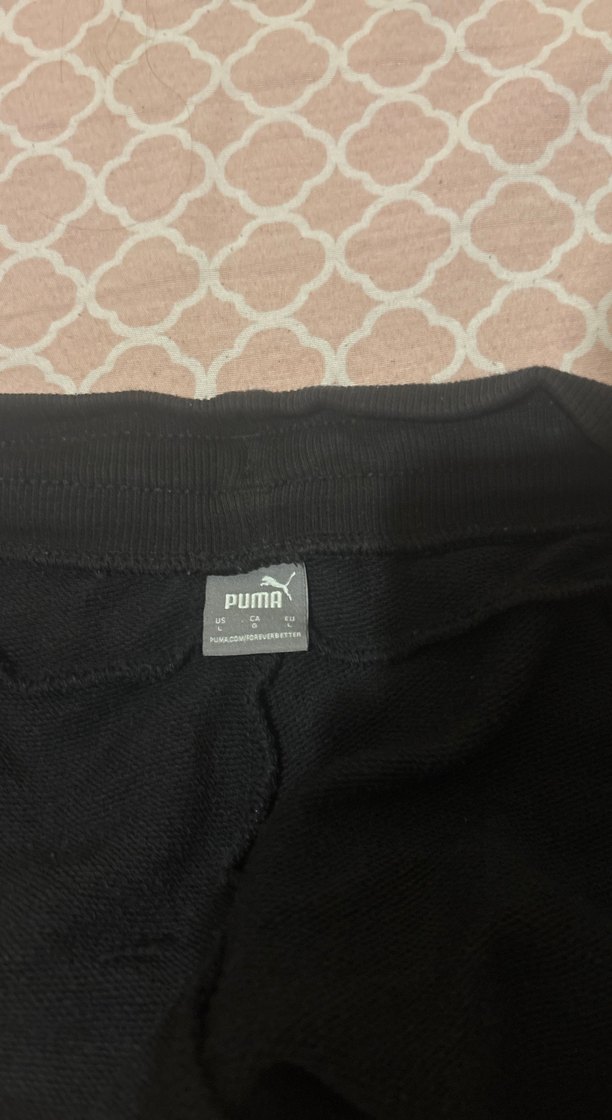 Siyah Puma Düz Kesim Hamile Şortu - Görsel 3