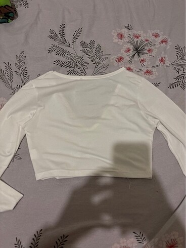 s Beden beyaz Renk Uzun kollu crop