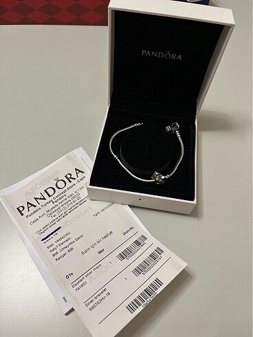 Orjinal pandora zincir ve fil charm