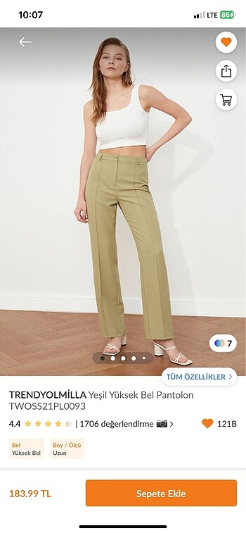 Trendyolmilla yeşil pantalon