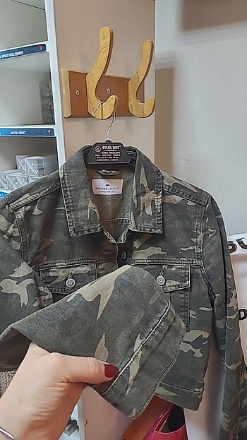 Diğer kamuflaj kadın kot ceket