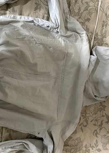 Gri Keten Fermuarlı Sokak Stili Kadın Ceketi - Görsel 3