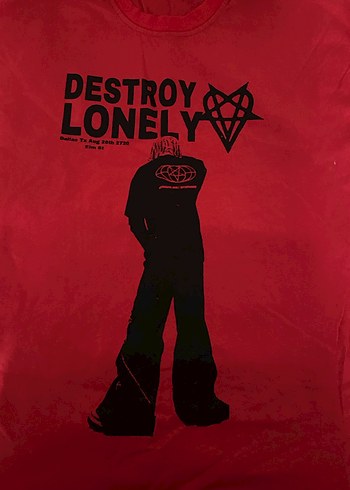 Kızlar için Kırmızı Baskılı Streetwear tshirt - Görsel 2