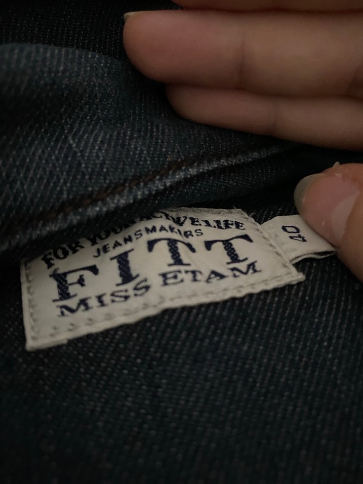 Düğmeli Lacivert Kadın Denim Ceket - Görsel 5