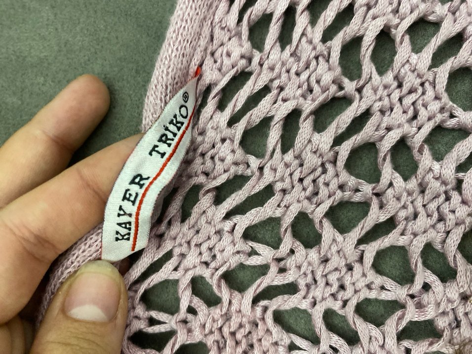 Pembe V Yaka Dantel Detaylı Kadın Triko - Görsel 2