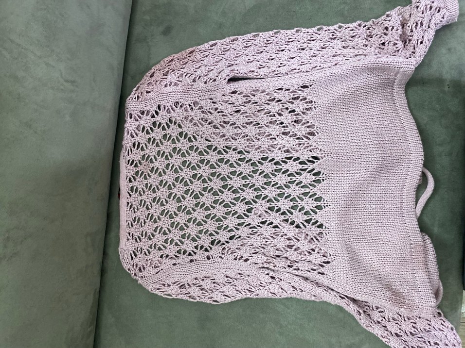 Pembe V Yaka Dantel Detaylı Kadın Triko - Görsel 4