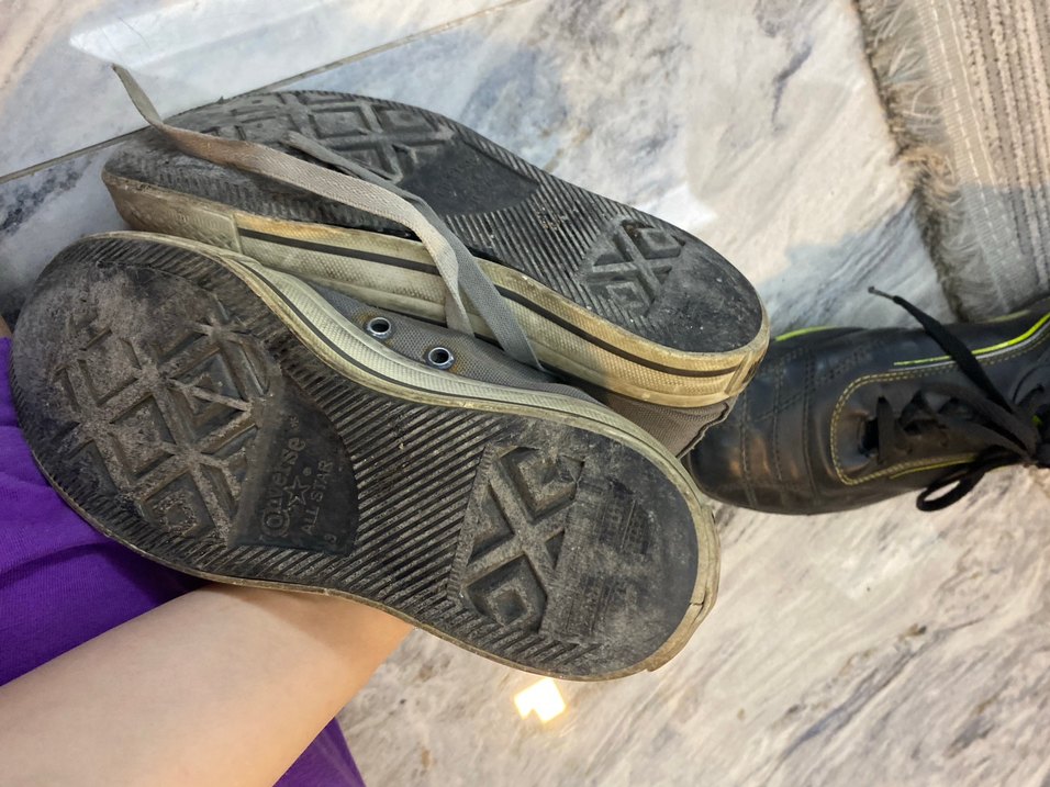 Gri Grunge Punk Kadın Sneakers - Görsel 3