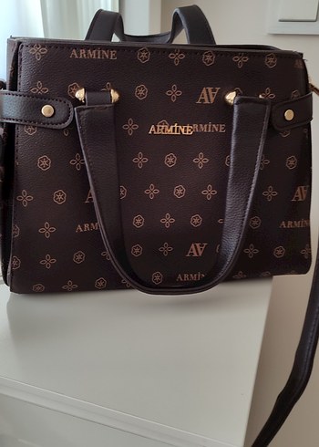 Kahverengi Baskılı Deri Kadın Çanta - Görsel 4