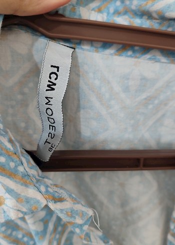 Mavi Bağlamalı Pamuklu Bohem Uzun Elbise - Görsel 4