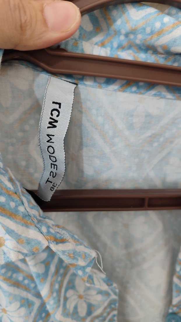 Mavi Bağlamalı Pamuklu Bohem Uzun Elbise - Görsel 4