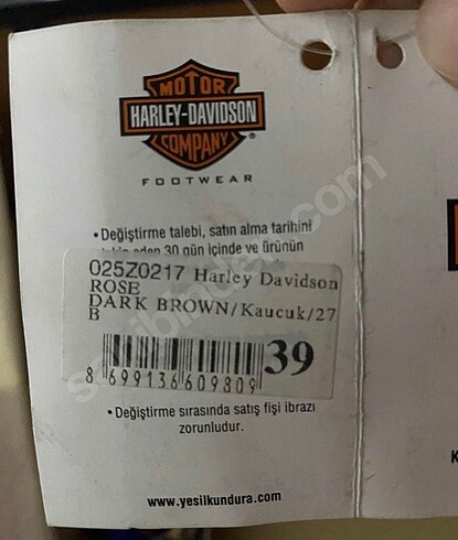 39 Beden Harley Davidson bot 39 numara