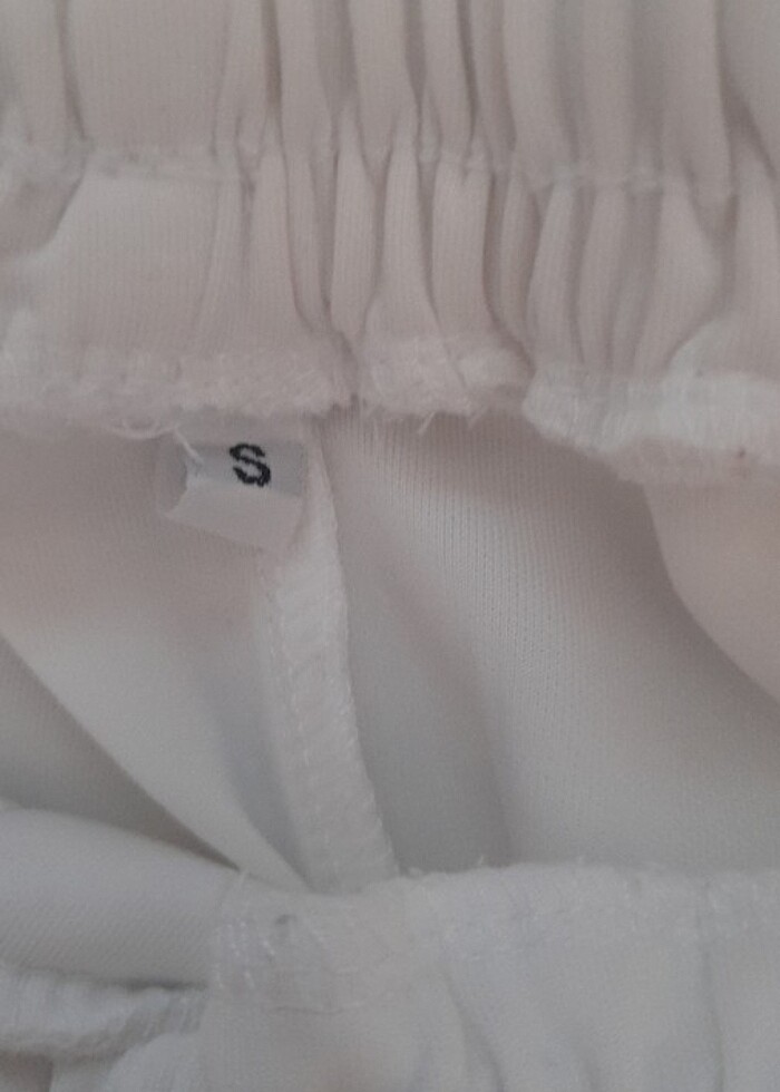 Kadın beyaz eşofman altı  - Görsel 4