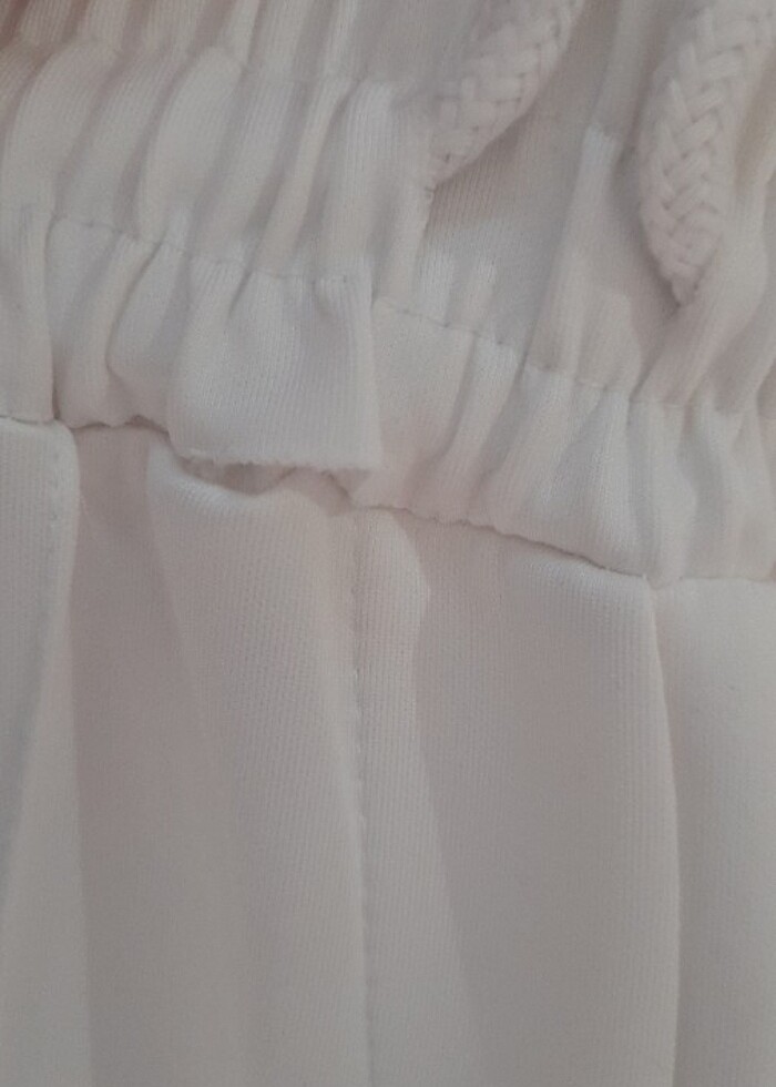 Kadın beyaz eşofman altı  - Görsel 5