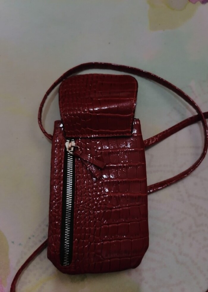 Bordo Telefon çantası - Görsel 2