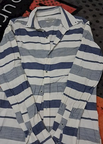 LC Waikiki Düğmeli Pamuklu Erkek Mavi Gömlek