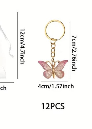Zara Pembe Zincir Detaylı Kelebek Anahtarlık