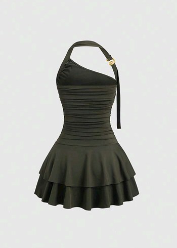 Bershka Straplez Mini Elbise