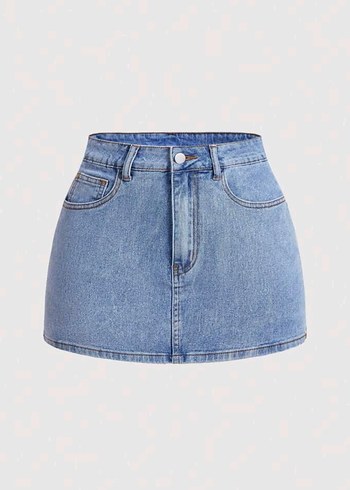 Zara Denim Mini Etek