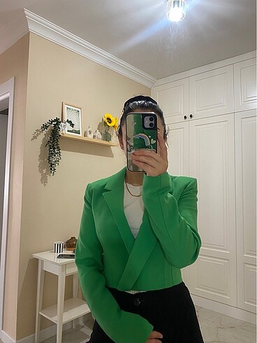 Yeşil blazer ceket