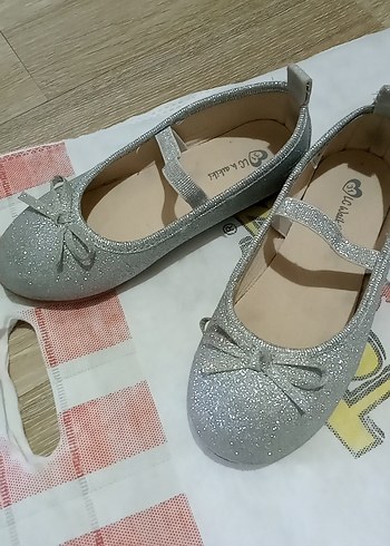 Kız Çocuk Gri Tokalı Babet - Görsel 6