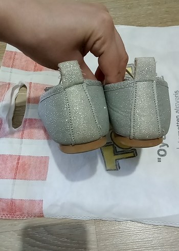 Kız Çocuk Gri Tokalı Babet - Görsel 5