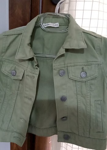 Çocuk Haki Düğmeli Ceket - Görsel 2