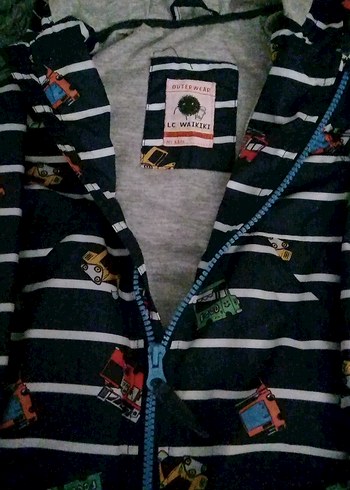 Kapüşonlu Baskılı Erkek Çocuk Yağmurluk - Görsel 4