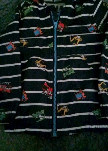 Kapüşonlu Baskılı Erkek Çocuk Yağmurluk - Görsel 3