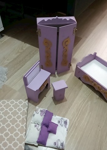 Pastel Mor Bebek Yatağı ve Mobilya Seti - Görsel 8