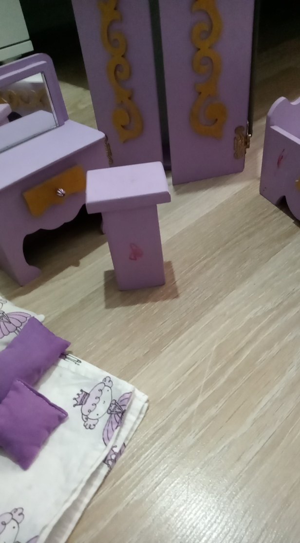 Pastel Mor Bebek Yatağı ve Mobilya Seti - Görsel 5