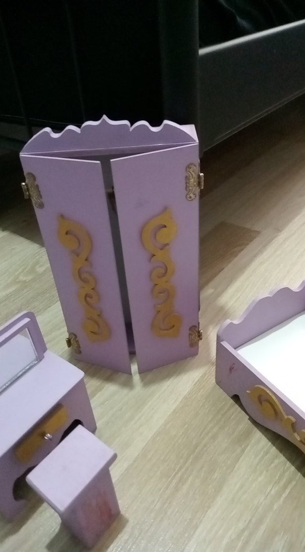 Pastel Mor Bebek Yatağı ve Mobilya Seti - Görsel 4