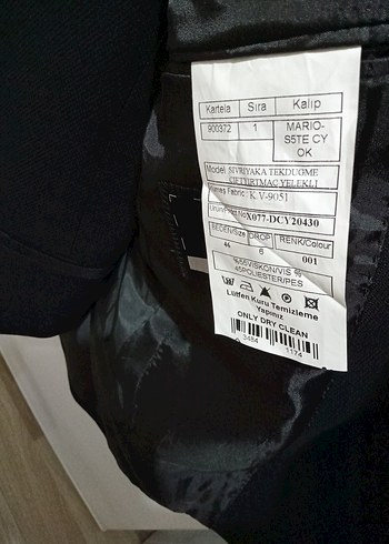 Düğmeli Siyah Erkek Ofis Takım Elbise - Görsel 5