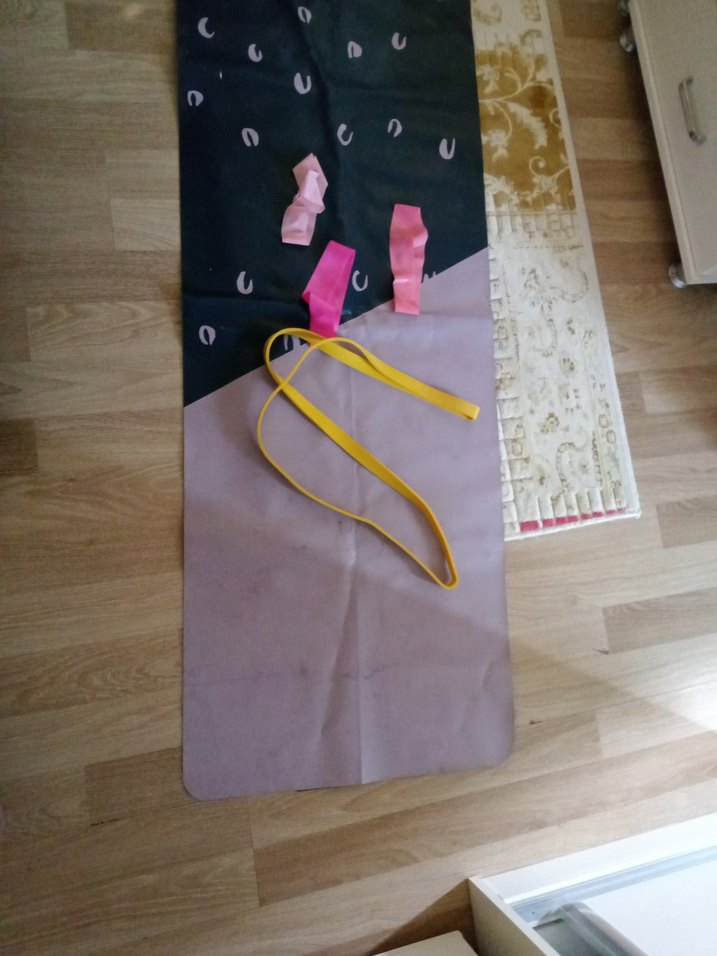 Baskılı Gri-Pembe Yoga Kayışı - Görsel 2