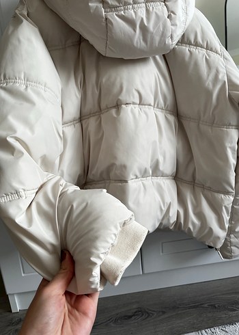 Zara Beyaz Kadın Kışlık Mont - Görsel 5