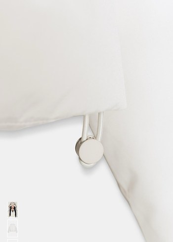 Zara Beyaz Kadın Kışlık Mont - Görsel 15