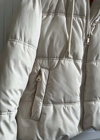 Zara Beyaz Kadın Kışlık Mont - Görsel 3